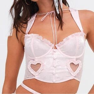 For love and lemons sweetheart cutout bustier sabrina carpenter short n' sweet